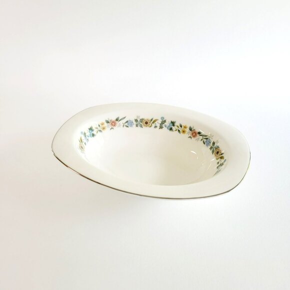 Royal Doulton Pastorale Oval Serving Bowl Floral Band, Vintage c.1970-90 England